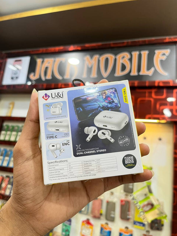 U&i Counter+ Series TWS Wireless Earbuds with Quad Silicon Mic, Type-C Fast Charging, 6 Month Warranty