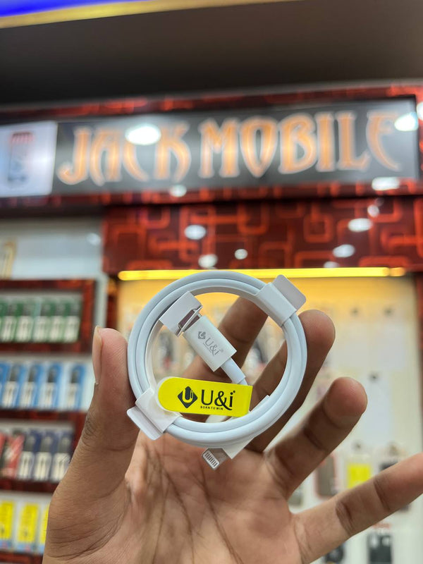 U&i USB-C to iPhone Cable (1m) | Fast Charging & Data Sync | 6 Month Warranty